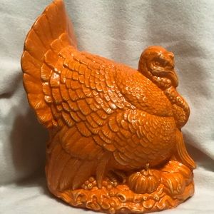 COPY - Orange Glazed Ceramic Turkey